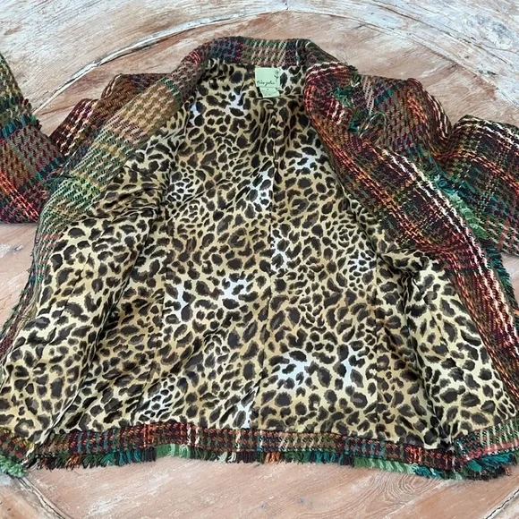 TRÈS JOLIE Tweed Jacket, Wool Blend, Size 8 - Picture 6 of 6